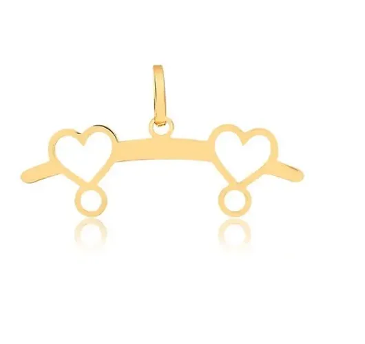 Pingente Suporte para Pingentes Coração Grande Ouro 18 Kilates Peso 0.10 Grama 11 mm      