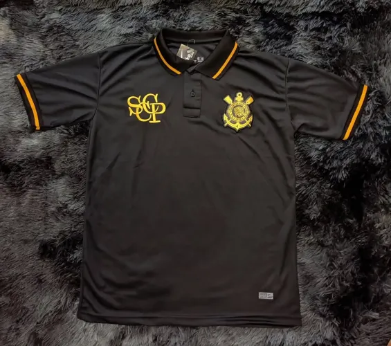 Camisa Polo Corinthians Retrô Ouro SSCP