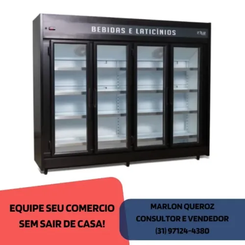 Auto srviço Refrigerador 4 portas Preto Polar