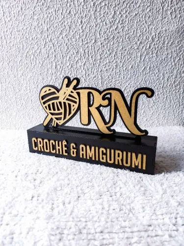 Placa Decorativa para Amigurumi e Crochê