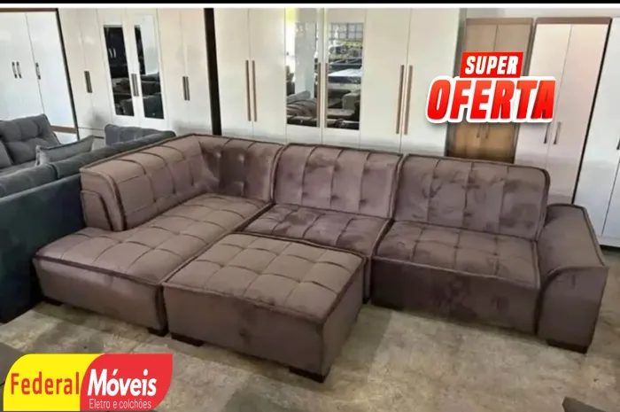 Sofá Modular de Canto 3,37m Entregamos - Super Oferta!