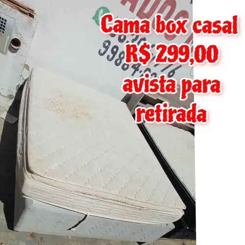 Cama box casal usado