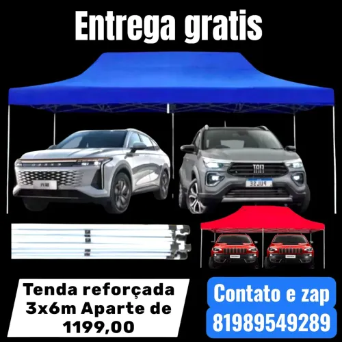 Tenda reforçada 3x6m Aparte de 1199 