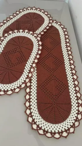 Jogo de Banheiro em Crochê - Feito com Fio 100% Algodão Premium