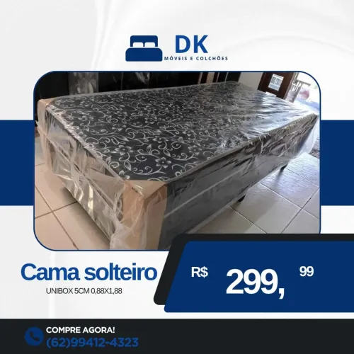 Cama Solteiro UNIBOX 5CM 0,88x1,88