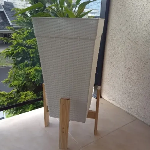 Porta Vaso Madeira  para Vaso Suculentas sku50