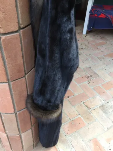 Casaco de vison preto elegante