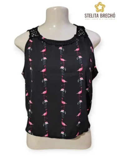 Blusa Feminina Estampa Flamingos
