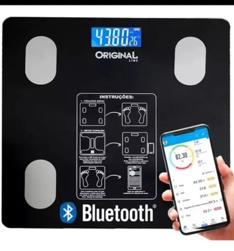 Balança Digital Bluetooth com bioimpedância 