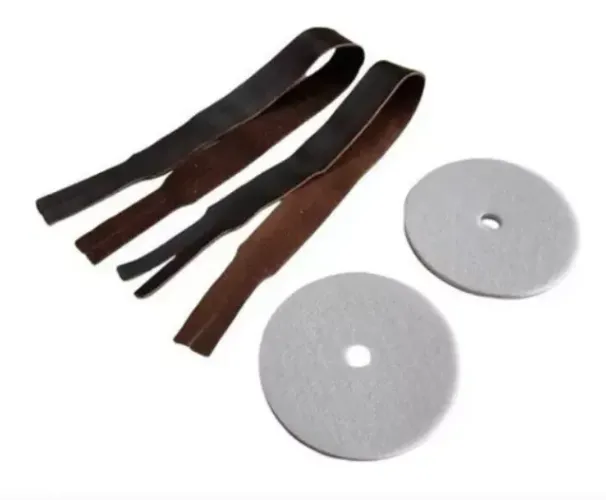 Correia Couro + Feltros P/ Pratos Fanfarra Percussão Marcial
