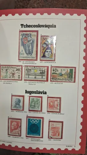 Coleção Antiga de Selos do mundo 80 países completo