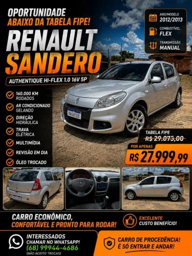 Renault Sandero Authentique Hi-flex 1.0 16V 5P 2013