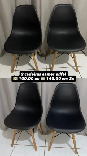 2 cadeiras eames eiffel
