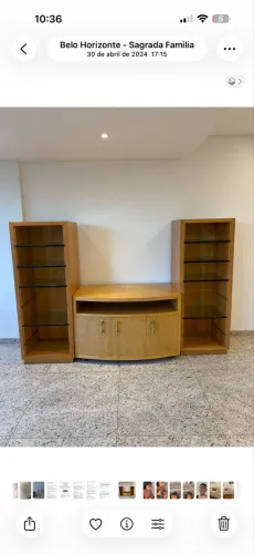 Móvel para sala e TV em madeira