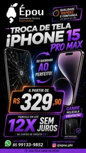 Assistência técnica de celulares - iphone 15 pro max