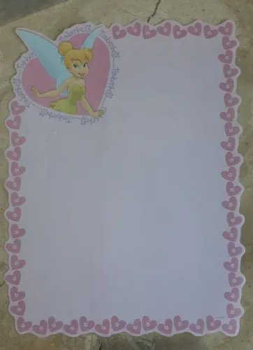 Papel de carta Sininho, anos 2000 , usado em excelente estado