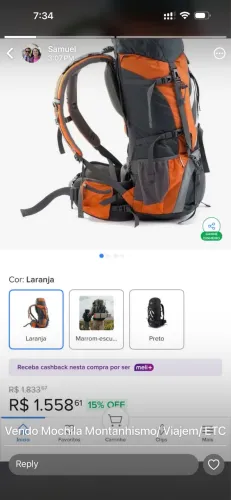 Mochila Montanhismo/Viagem NATUREHIKE