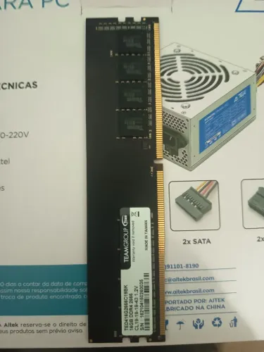 Memória RAM DDR4 16GB CL19 1.2v 2666