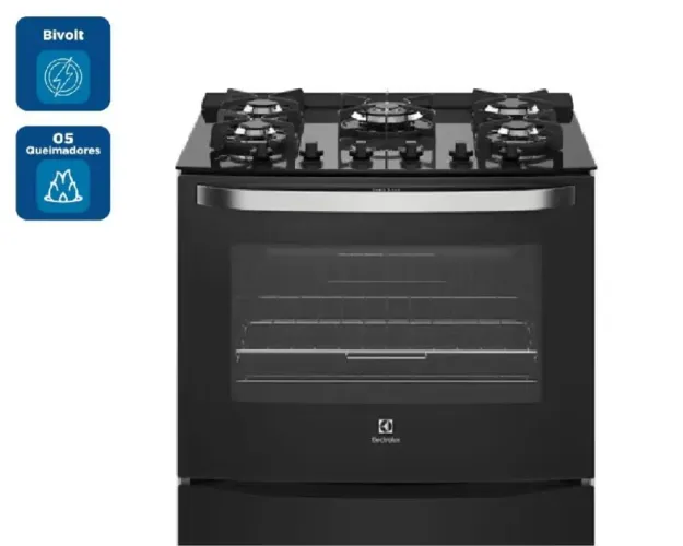 Fogão de Piso Electrolux 5 Bocas Automático com Mesa de Vidro