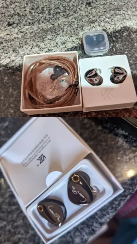 Combo 2 Fones In-Ear KZ: Castor Pro (Versão Bass C/Mic) + KZ D-Fi