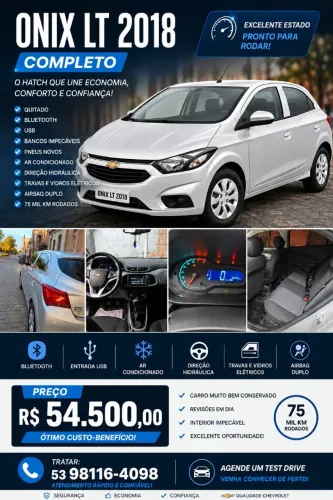 Chevrolet Onix Hatch LT 1.0 8V Flex Mec. 4P 2018