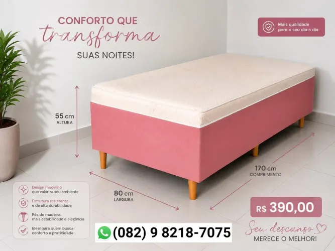 Cama Box Entrega Grátis Para Maceió .