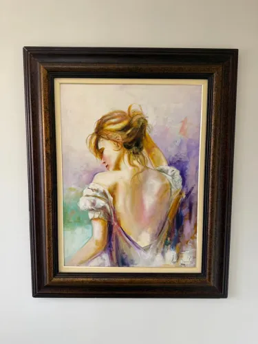 Quadro pintado a óleo artesanalmente 