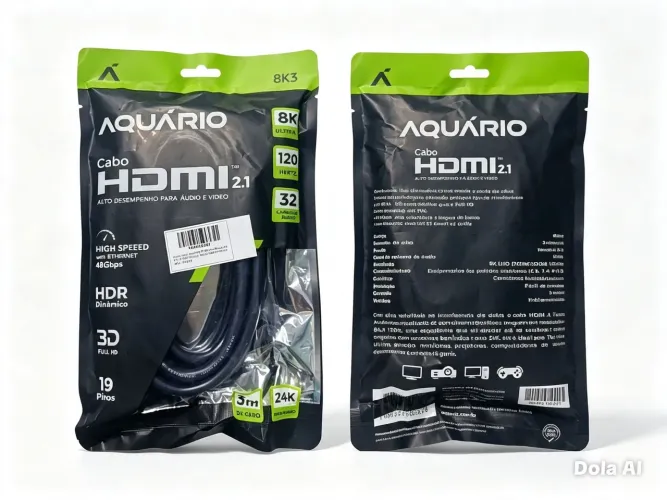 Cabo HDMI 2.1 - 3 Metros Blindado