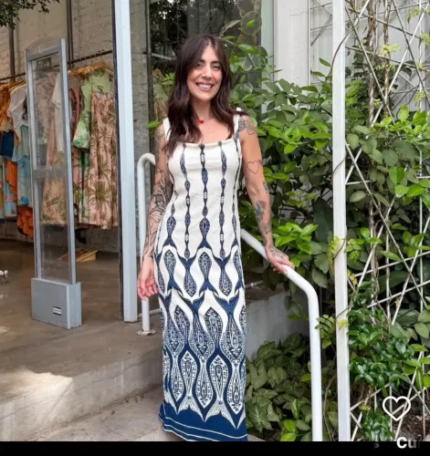 Vestido peixe correnteza 