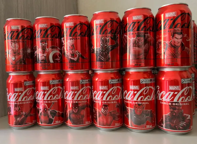 Coleção latas Coca - Cola Marvel (lacradas)