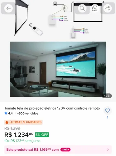 Tela de projeção