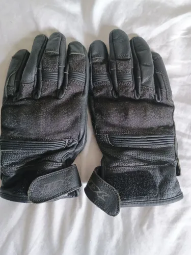 Luva de couro para moto