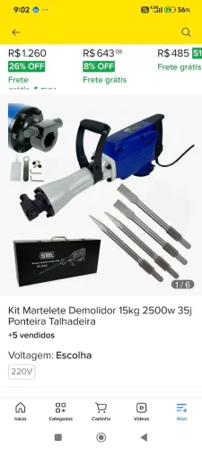 Martelete steel Rompedor 15 kg