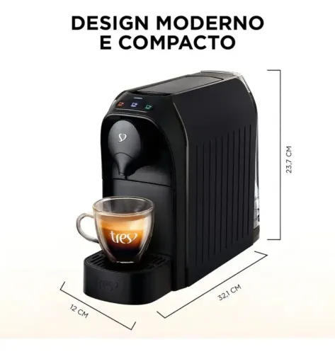 Cafeteira 3 Corações Preta