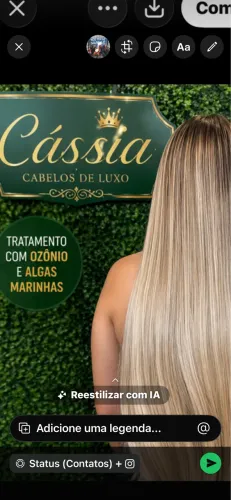 Alisamento japonês, especialmente para loiras