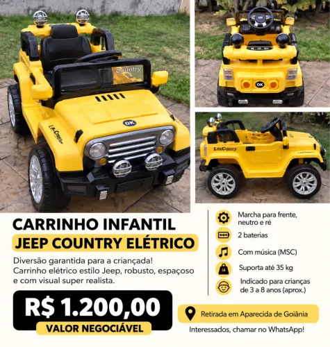 ?CARRINHO INFANTIL JEEP COUNTRY ELÉTRICO