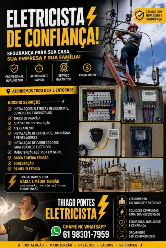 ? ELETRICISTA DF E ENTORNO | BAIXA E MÉDIA TENSÃO | SUBESTAÇÃO E PAINÉIS ELÉTRICOS