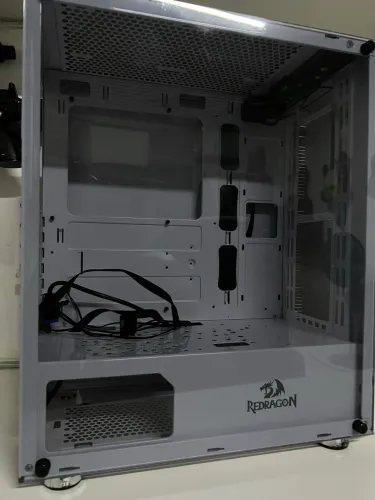 Gabinete gamer redragon blackbird white