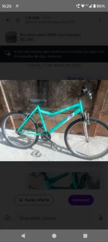 Bicicleta usada precisando de reparos
