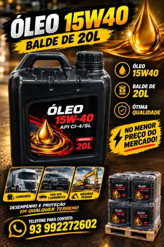 Galão de óleo 15w40 - 20L