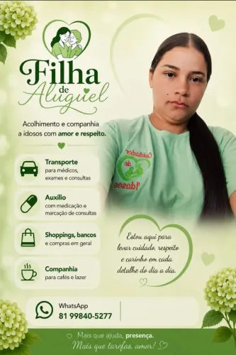 Filha de Aluguel (cuidadora de idosos e Babá