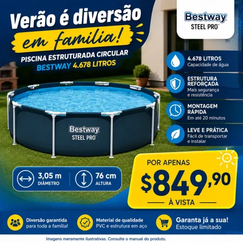 Piscina estruturada 4.678 litros Oferta