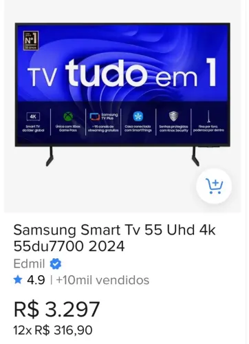 Tv 55 Samsung smart 4k