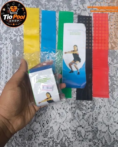 Kit 5 Faixas Elásticas Mini Band para Treino em Casa e Academia