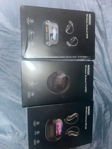 Fones de Ouvido Bluetooth Miniso Sem Fio (Modelos M98, X15PRO e MS188) - Novos na Caixa