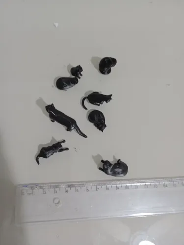 Miniatura de Gatos Mini Gatinhos Decoração Família Felina