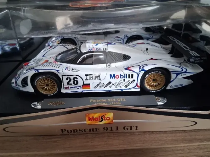 Modelo PORSCHE 911 GT1 Le Manns 1998 Escala 18:1 RARIDADE PARA COLECIONADOR!