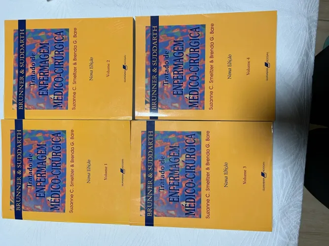 Livros Enfermagem Médico Cirúrgica Brunner completo 4 volumes
