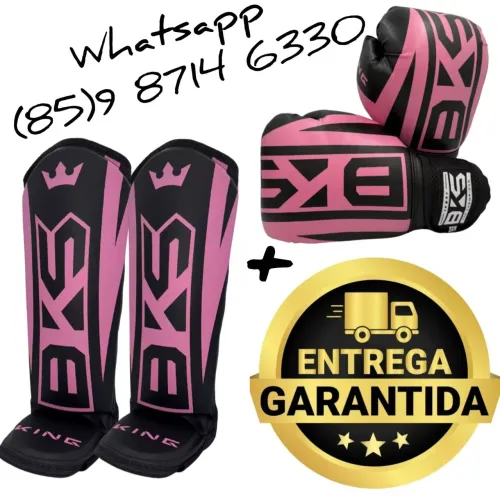 kit boxe feminino rosa. Lucas e caneleira. entrega grátis 