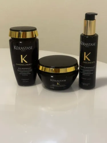 Kit Kerastase Chronologiste - Shampoo, Máscara e Protetor Térmico